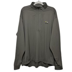 Men’s Nike Golf Dry Fit Shirt Pull Over Size XL Longsleeve 3/4 Zip Olive Green